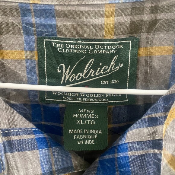 Woolrich Red Creek Long Sleeve Classic Fit Shirt - Crinkle Plaid XL - Picture 5 of 8